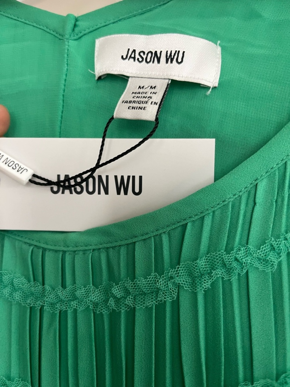 Jason Wu Green Sleeveless Maxi Dress - Elegant Women's Dress size M - Picture 5 of 6